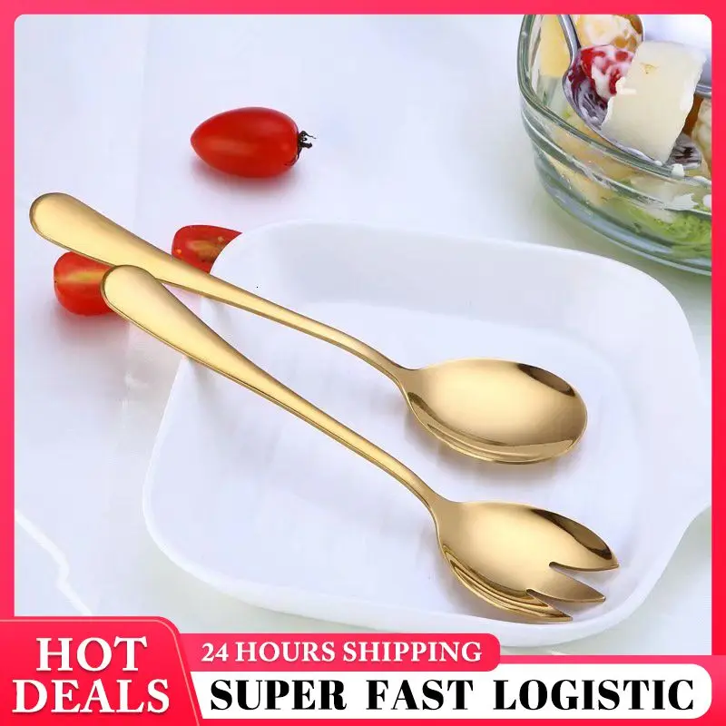 Salad Spoon Fork Set Stylish Sophisticated Premium Serving Spoon Set Stainless Steel Cutlery Set Gold Cutlery Unique Spoons
Salad Spoon Fork Set Stylish Sophisticated Premium Serving Spoon Set Stainless Steel Cutlery Set Gold Cutlery Unique Spoons