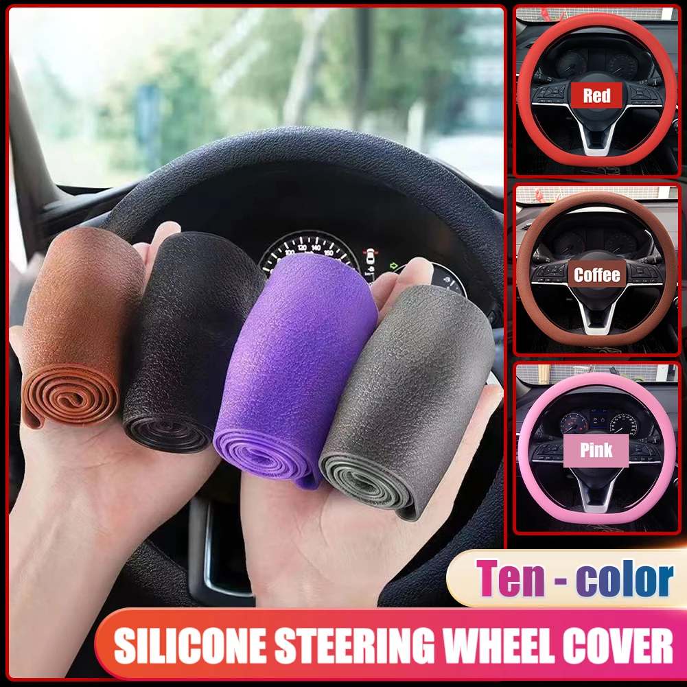 Car Universal Silicone Steering Wheel Cover Elastic Glove Cover Texture Soft Multi Color Auto Decoration DIY Covers Accessories
Car Universal Silicone Steering Wheel Cover Elastic Glove Cover Texture Soft Multi Color Auto Decoration DIY Covers Accessories