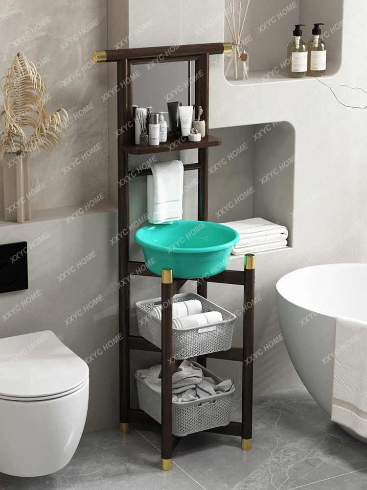 Household Solid Wood with Mirror Washstand Simple Modern Bathroom Washbasin Stand
Household Solid Wood with Mirror Washstand Simple Modern Bathroom Washbasin Stand