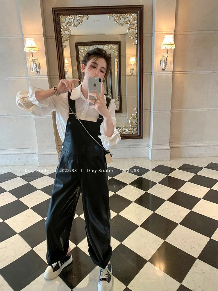 XS-6XL Leather Overalls Women Men Clothes Autumn Pu Wide Leg Jumpsuit Leather Pants With Straps Commuting Suspenders Trousers
XS-6XL Leather Overalls Women Men Clothes Autumn Pu Wide Leg Jumpsuit Leather Pants With Straps Commuting Suspenders Trousers