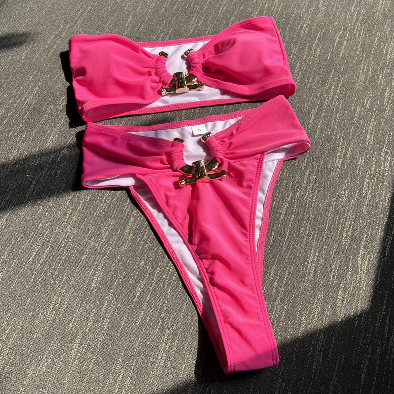 Sexy Solid White Black Bikinis Set New Women Strapless High Waist 2pcs Sets Padded Rhinestone Swimwear Bathing Suit Swimsuit
Sexy Solid White Black Bikinis Set New Women Strapless High Waist 2pcs Sets Padded Rhinestone Swimwear Bathing Suit Swimsuit