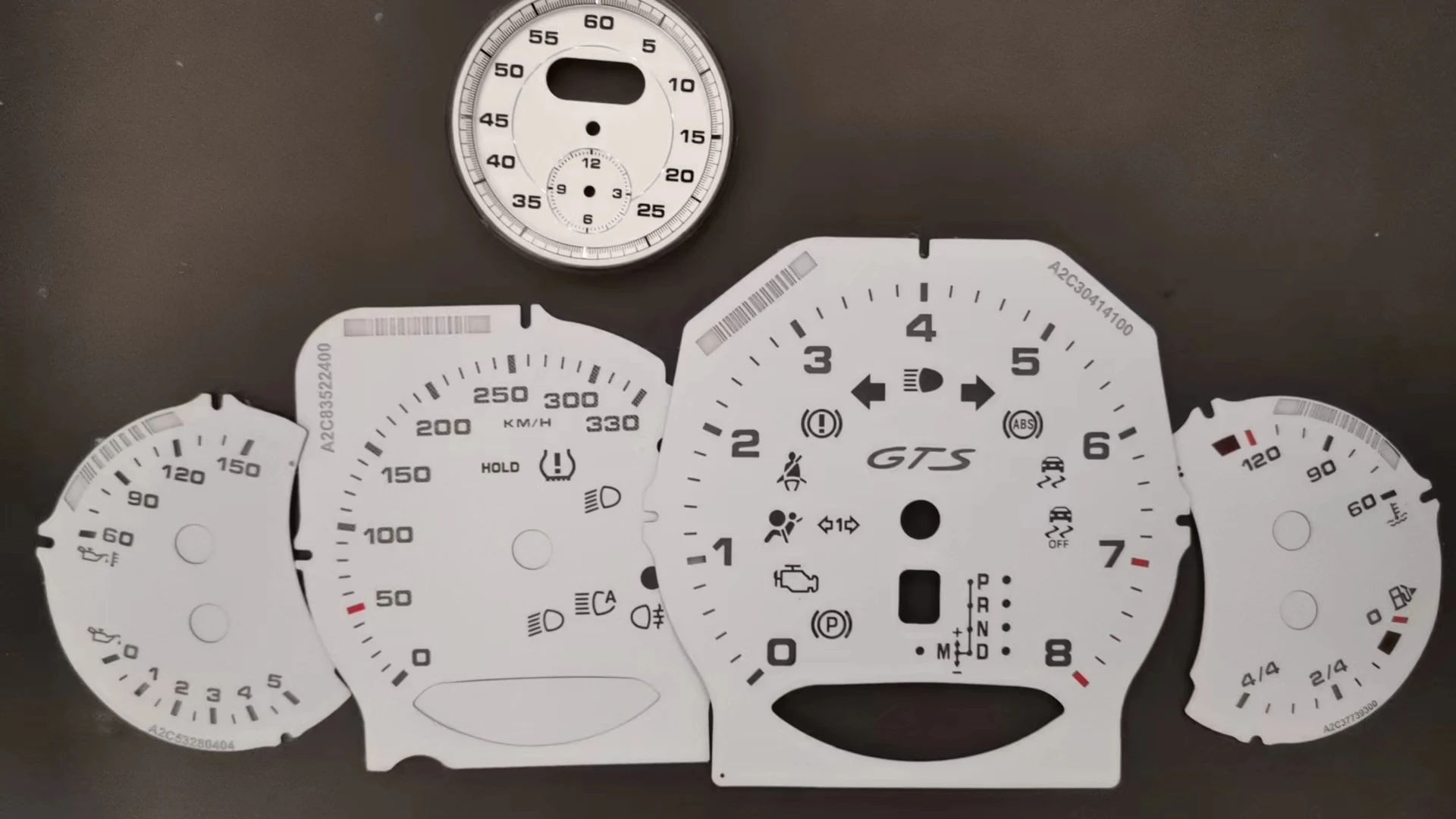 

Instrument Cluster Overlay Speedo Tacho Disc Dials For Porsche Cayenne 970 GTS Gauge Face Faceplate 330KM/H 8000RPM