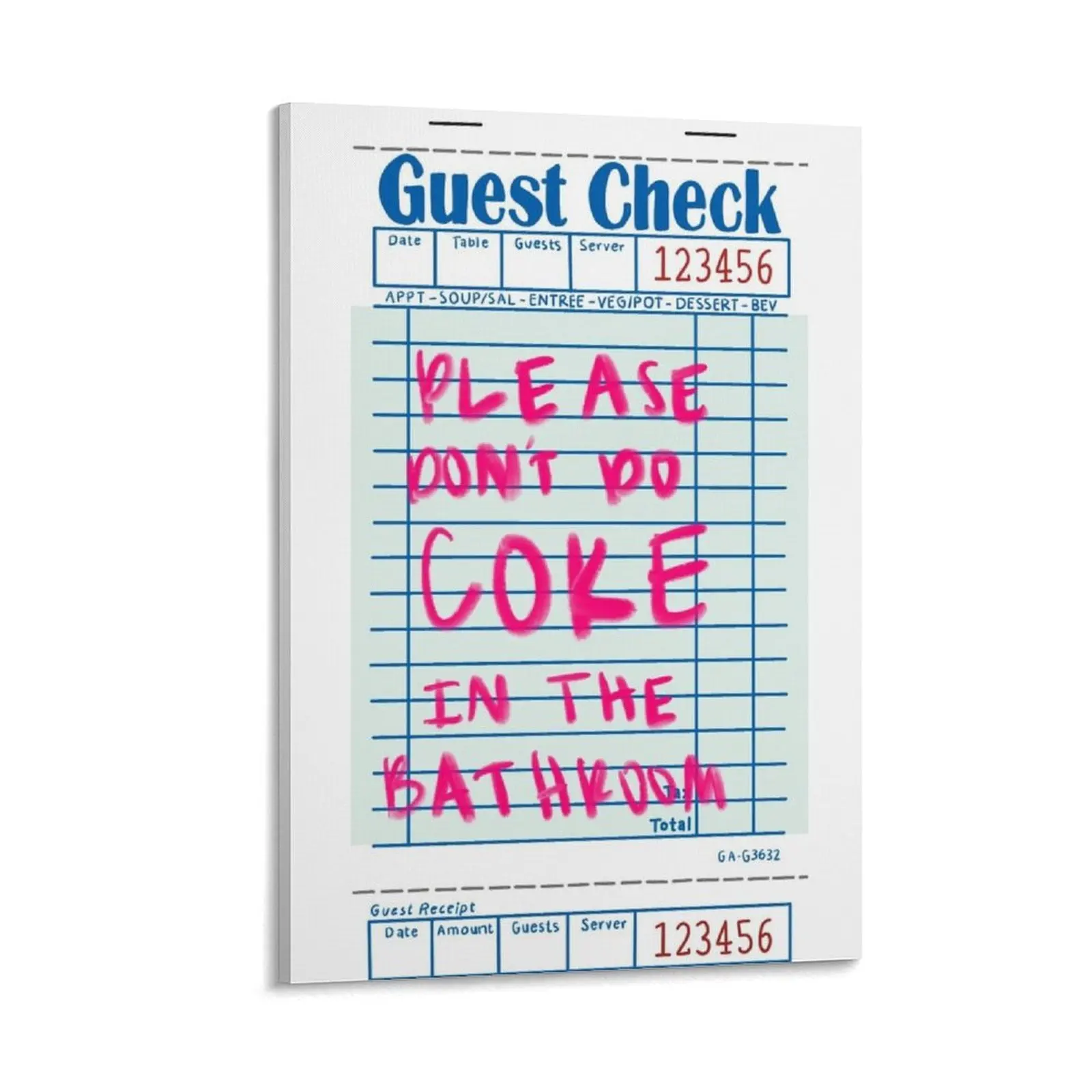 “Please don’t do coke in the bathroom” on check Canvas Painting decoration for the room Paintings for bedroom painting
“Please don’t do coke in the bathroom” on check Canvas Painting decoration for the room Paintings for bedroom painting
