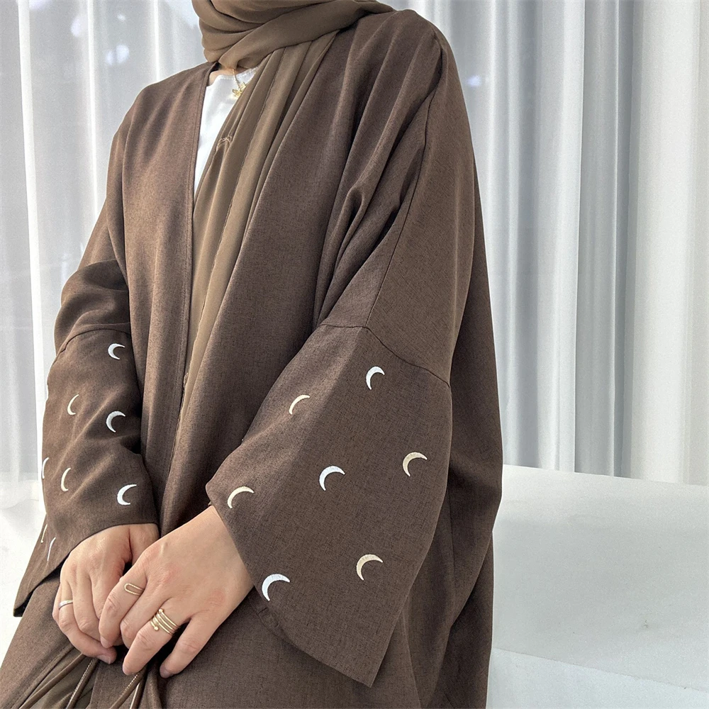 

Dubai Open Abaya Muslim Kimono Cardigan Women Maxi Dresses Turkey Arab Robe Saudi Kaftan Eid Ramadan Islamic Abayas Jalabiya New