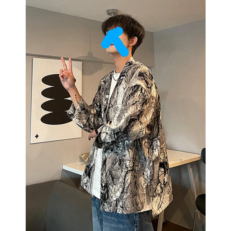 Marble Ink Pattern Shirt Men's Fashion Brand Coat Long Sleeve Korean Comfortable Blouses Casual Classic Single Breasted Shirt
Marble Ink Pattern Shirt Men's Fashion Brand Coat Long Sleeve Korean Comfortable Blouses Casual Classic Single Breasted Shirt