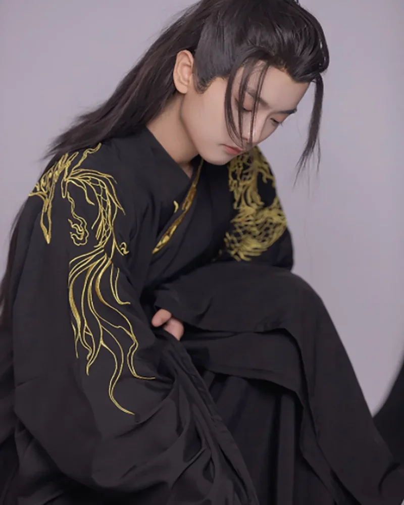 Традиционный китайский костюм для косплея Hanfu для мужчин, старинная модель, мужской костюм на Хэллоуин, черный костюм ханьфу, 3 шт. в комплекте, приблизительно 2XL
Традиционный китайский костюм для косплея Hanfu для мужчин, старинная модель, мужской костюм на Хэллоуин, черный костюм ханьфу, 3 шт. в комплекте, приблизительно 2XL