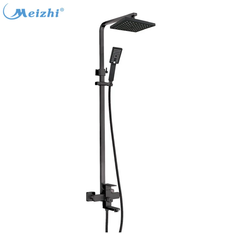 

Wholesale price wall mounted bathroom matt black shower faucet