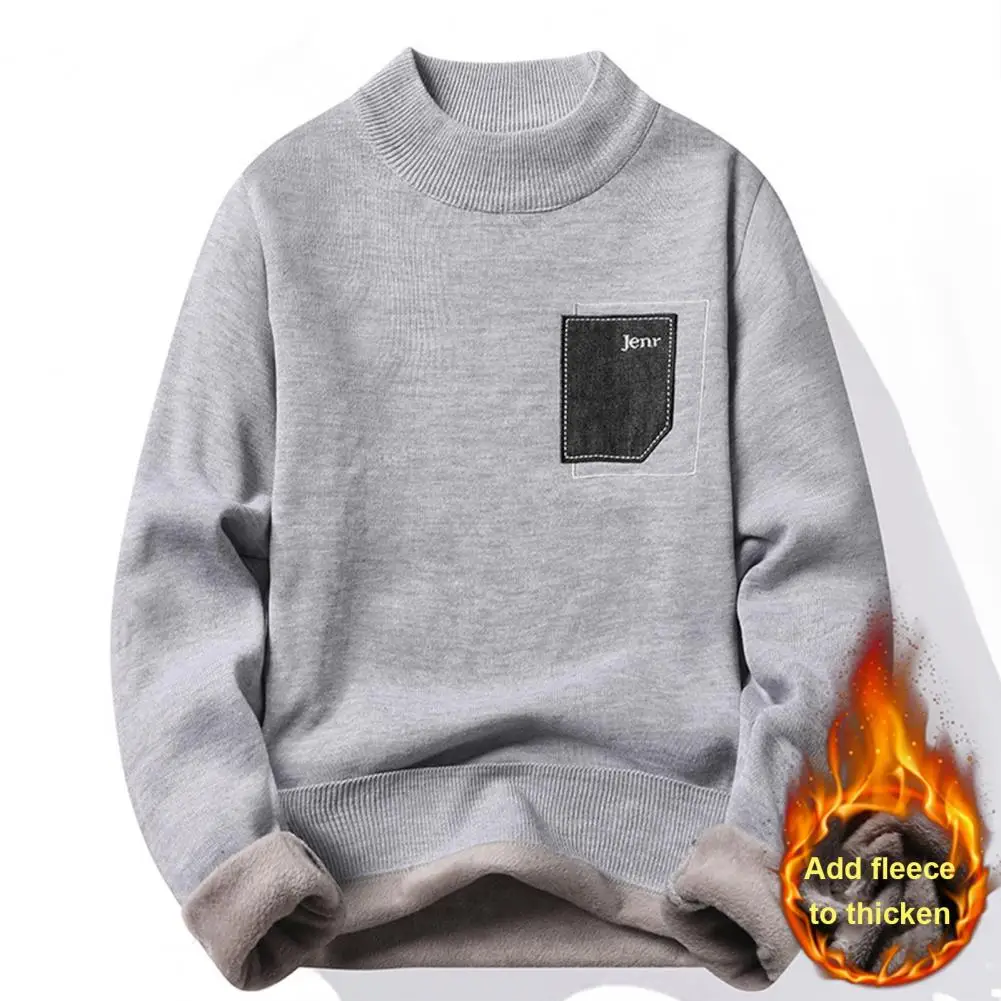 Long Sleeve Velvet Sweater for Men Men's Thickened Plush Sweater with Half-high Collar Neck Protection for Fall Winter Soft Warm
Long Sleeve Velvet Sweater for Men Men's Thickened Plush Sweater with Half-high Collar Neck Protection for Fall Winter Soft Warm