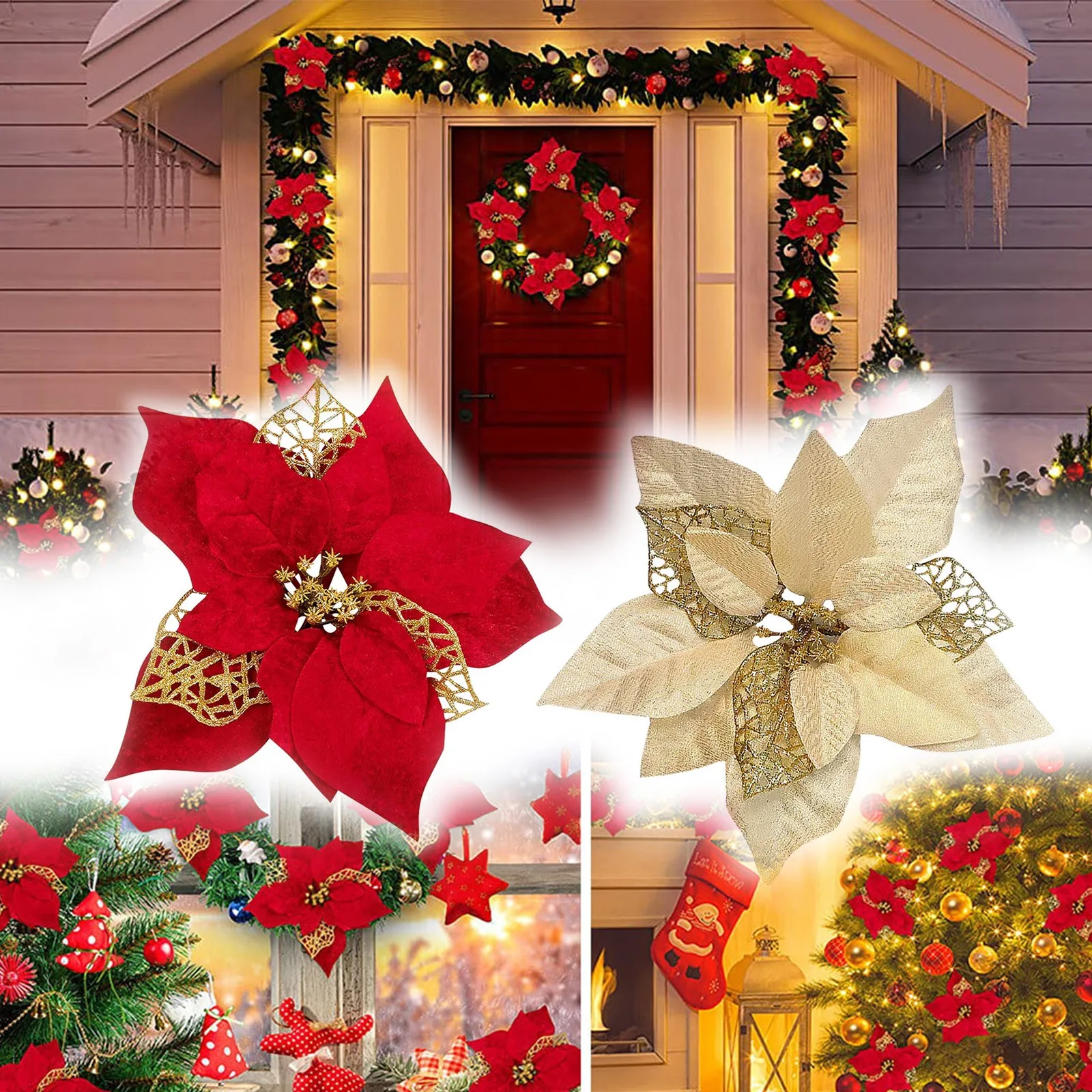 1pcs Christmas Simulation Flower Xmas Tree Ornaments Colorful Glitter Christmas Pendant For Home Navidad 2024 Party Supplies
1pcs Christmas Simulation Flower Xmas Tree Ornaments Colorful Glitter Christmas Pendant For Home Navidad 2024 Party Supplies