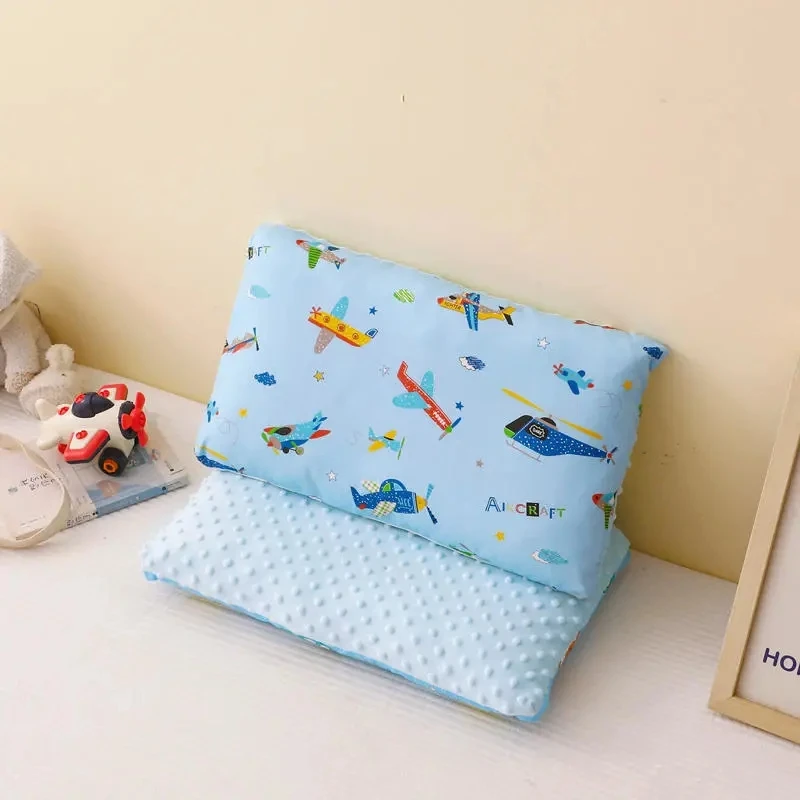 

Съемная моющаяся короткая плюшевая подушка для детского сада 100% хлопок домашняя детская кроватка Подушка мультяшная двухсторонняя детская подушка