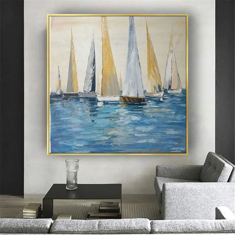Hot Sale Seascape Paintings Hand-Painted Oil Painting Abstract Gold Foil Art Sailing Boat Canvas Art Pictures Modern Home Decor
Hot Sale Seascape Paintings Hand-Painted Oil Painting Abstract Gold Foil Art Sailing Boat Canvas Art Pictures Modern Home Decor