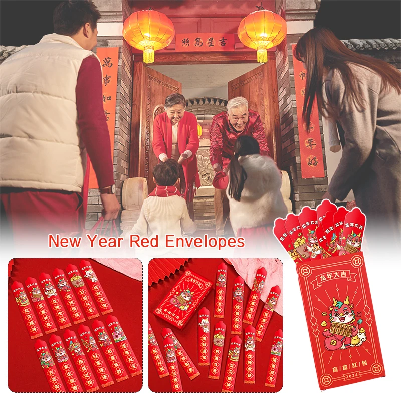 24 Pcs 2024 Chinese New Year Money Envelope HongBao Spring Festival Hongbao Gift Packing Bag Draw Lots Lucky Money Bag
24 Pcs 2024 Chinese New Year Money Envelope HongBao Spring Festival Hongbao Gift Packing Bag Draw Lots Lucky Money Bag