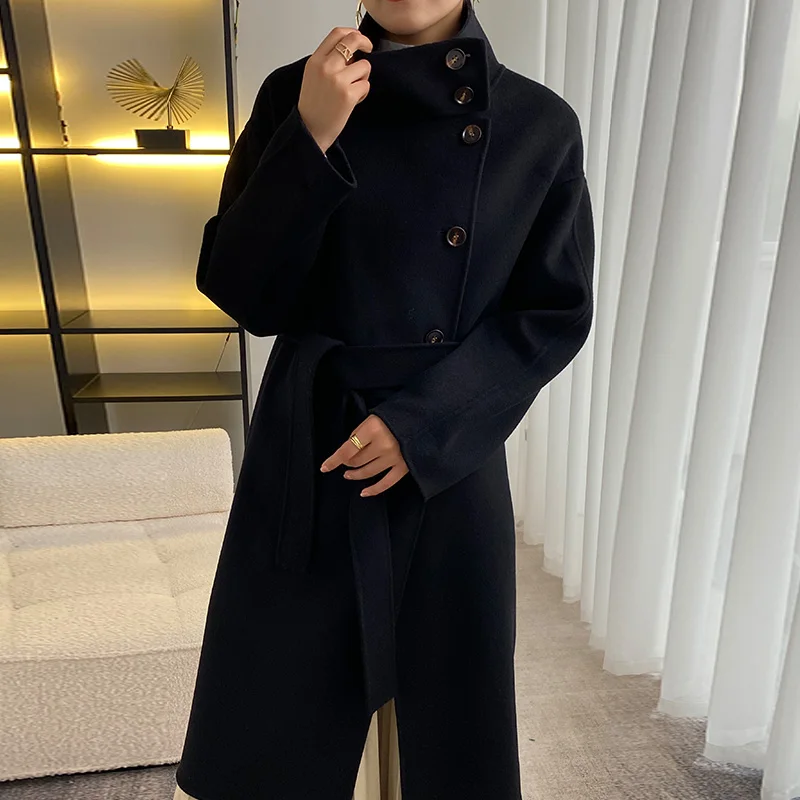 Korean stand collar double-sided velvet coat female winter 2023 new high-grade coat
Korean stand collar double-sided velvet coat female winter 2023 new high-grade coat