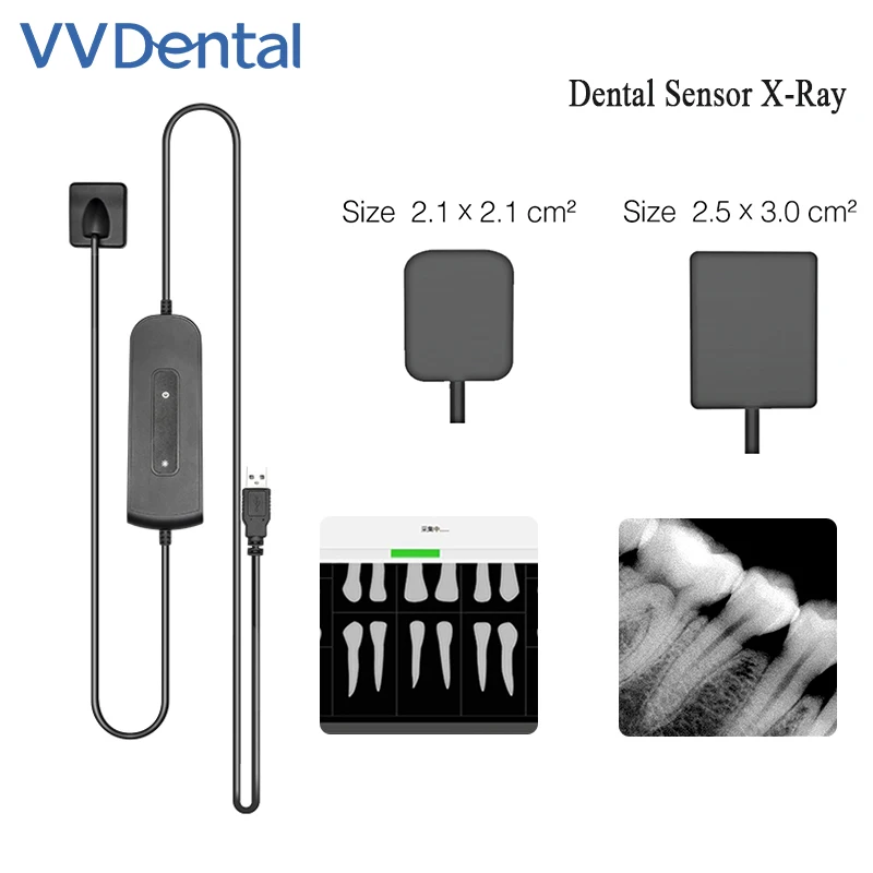 

VVDental Dental Sensor X-Ray Digital Sensor Fast Transmission Intraoral Imaging System with Sensor Positioner HD Image Dentistry