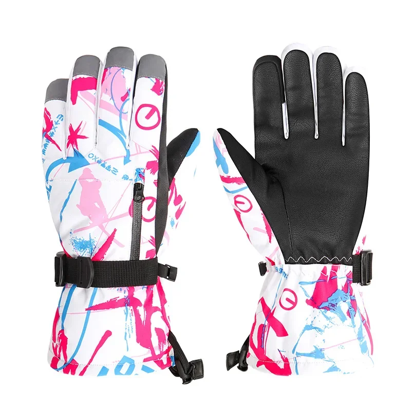

Мужские лыжные перчатки зимние теплые ветрозащитные женские водонепроницаемые износостойкие перчатки для сенсорного экрана сноуборда снегохода мотоцикла лыжного спорта