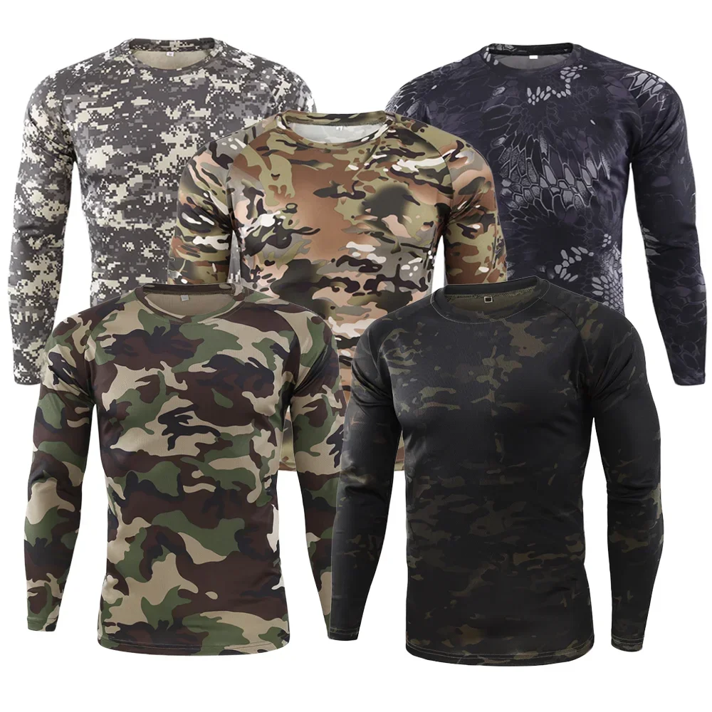 Men's Clothing Autumn Spring Long Sleeve Tactical Camouflage T-shirt Quick Dry Shirts
Men's Clothing Autumn Spring Long Sleeve Tactical Camouflage T-shirt Quick Dry Shirts