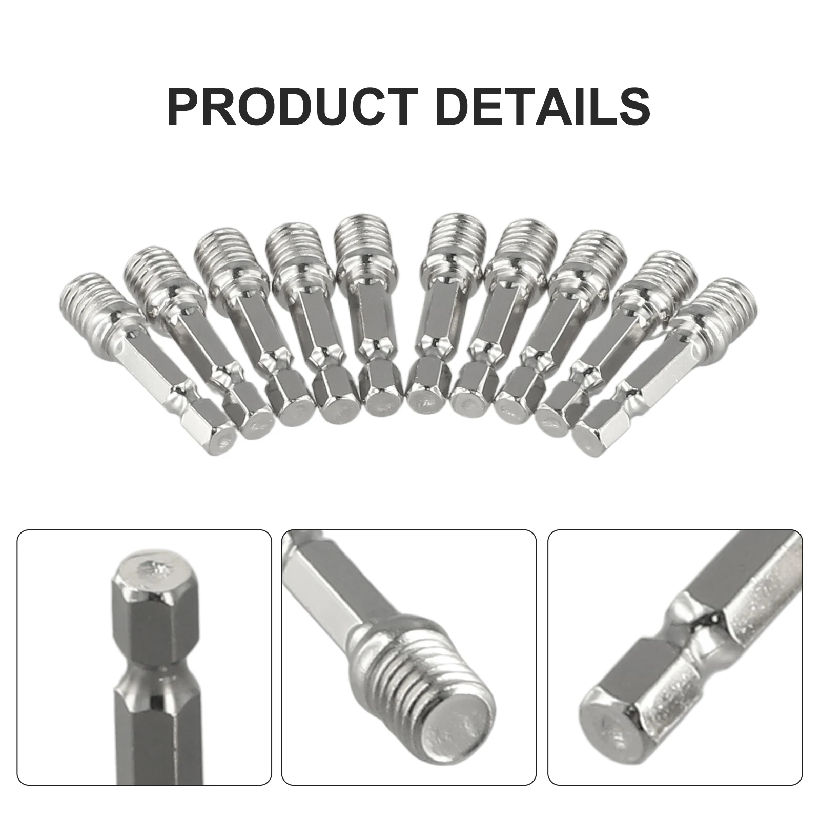 10pcs 1/4inch Hex Shank Connecting Rod Adapter Drill Chuck Converter M10 Polishing Disc Connection Connector Tools
10pcs 1/4inch Hex Shank Connecting Rod Adapter Drill Chuck Converter M10 Polishing Disc Connection Connector Tools