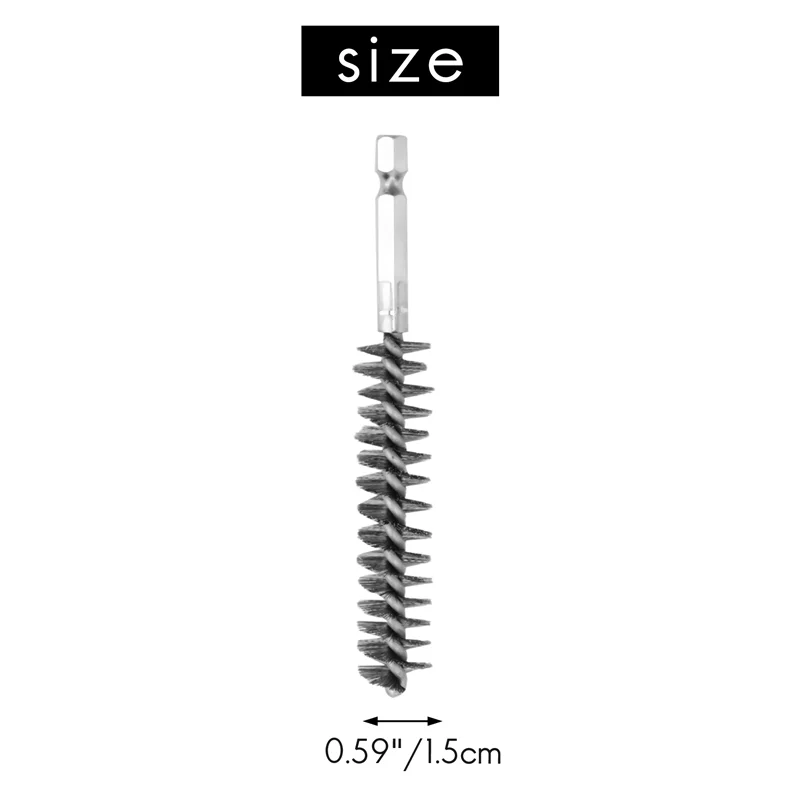 

Stainless Steel Bore Brush Wire Brush for Power Drill Cleaning Wire Brush Stainless Steel Brush with Hex Shank Handle