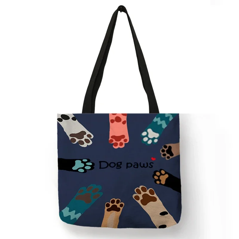 Cute Cat Paw Print Tote Bag 5 S045519284bf543e58e39634f03d6d73dy