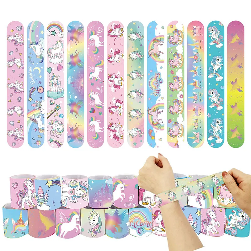 10pcs Rainbow Unicorn Slap Bracelets Gifts Unicornio Party Decor Happy Kids Girls Rainbow Horse Theme Birthday Party Supplies
10pcs Rainbow Unicorn Slap Bracelets Gifts Unicornio Party Decor Happy Kids Girls Rainbow Horse Theme Birthday Party Supplies