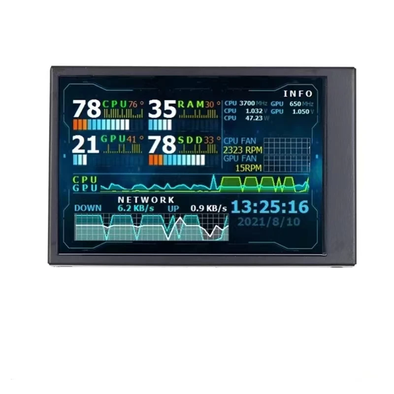New3.5Inch IPS LCD Monitor Display With RGB Breathing Light AIDA64 USB2LCD USB Display Sub-Screen Support Raspberry Pi
New3.5Inch IPS LCD Monitor Display With RGB Breathing Light AIDA64 USB2LCD USB Display Sub-Screen Support Raspberry Pi