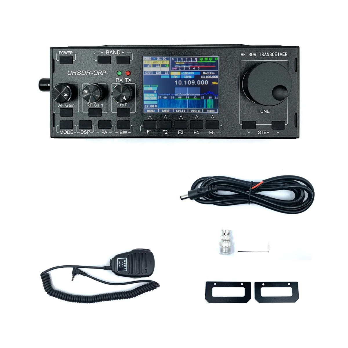 MCHF V0.6.3 HF SDR Transceiver QRP Transceiver Amateur Ham Radio with Power Supply + Microphone US Plug
MCHF V0.6.3 HF SDR Transceiver QRP Transceiver Amateur Ham Radio with Power Supply + Microphone US Plug