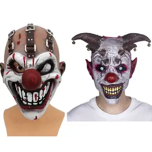 Horror The Exorcist Smiling Face Demon Mask Cosplay Evil Creepy Ghost Skull  Plastic Masks Halloween Carnival Party Costume Props