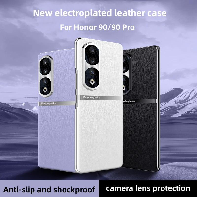 Luxury Leather Plating Case For Honor 90 Camera Protective Hard Back Cover For Honor 90 Pro Stylish Non-slip Bumper Honor90
Luxury Leather Plating Case For Honor 90 Camera Protective Hard Back Cover For Honor 90 Pro Stylish Non-slip Bumper Honor90