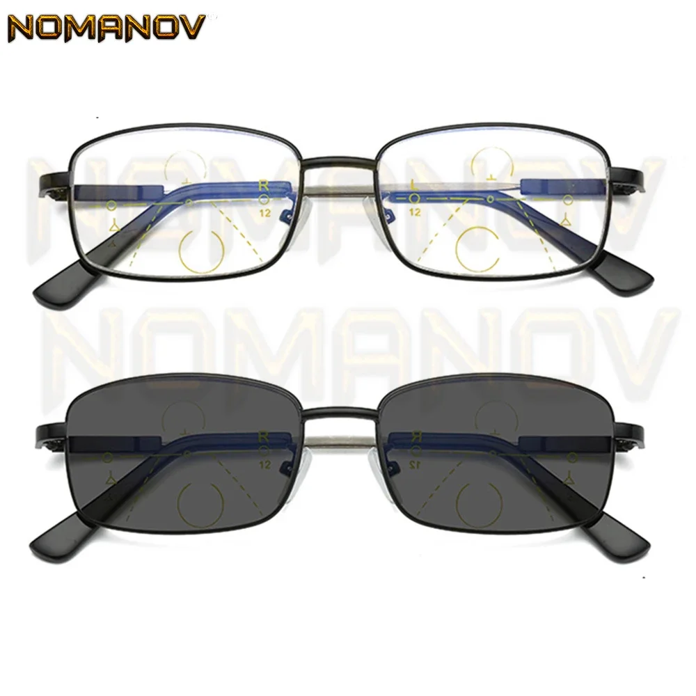 

Elastic Memory Temple Black Frame Photochromic Grey Lenses Progressive Multifocus Reading Glasses Add 75 100 125 150 175 to 400