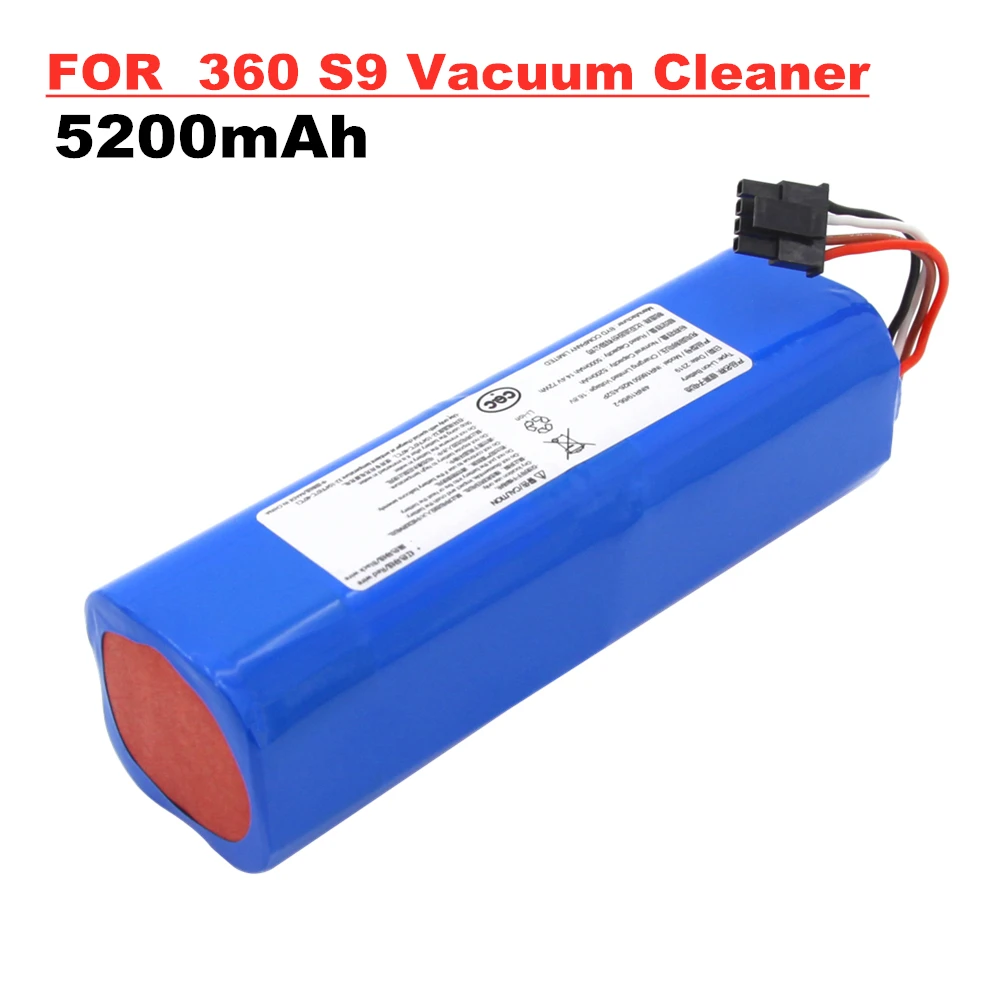 14.8V 5200/6500mAh Li-ion Battery for 360 S9 Robot Vacuum Cleaner 360 S9 S7 X90 X95 S6 Pro upgradation Replacement Batteries
14.8V 5200/6500mAh Li-ion Battery for 360 S9 Robot Vacuum Cleaner 360 S9 S7 X90 X95 S6 Pro upgradation Replacement Batteries