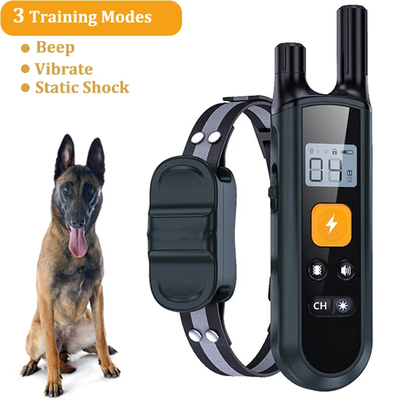 Electric Dog Trainings Collars Waterproof Shock Collar For Dogs With 3 Modes Easily Train Your Dog Outdoor Training Collar
Electric Dog Trainings Collars Waterproof Shock Collar For Dogs With 3 Modes Easily Train Your Dog Outdoor Training Collar