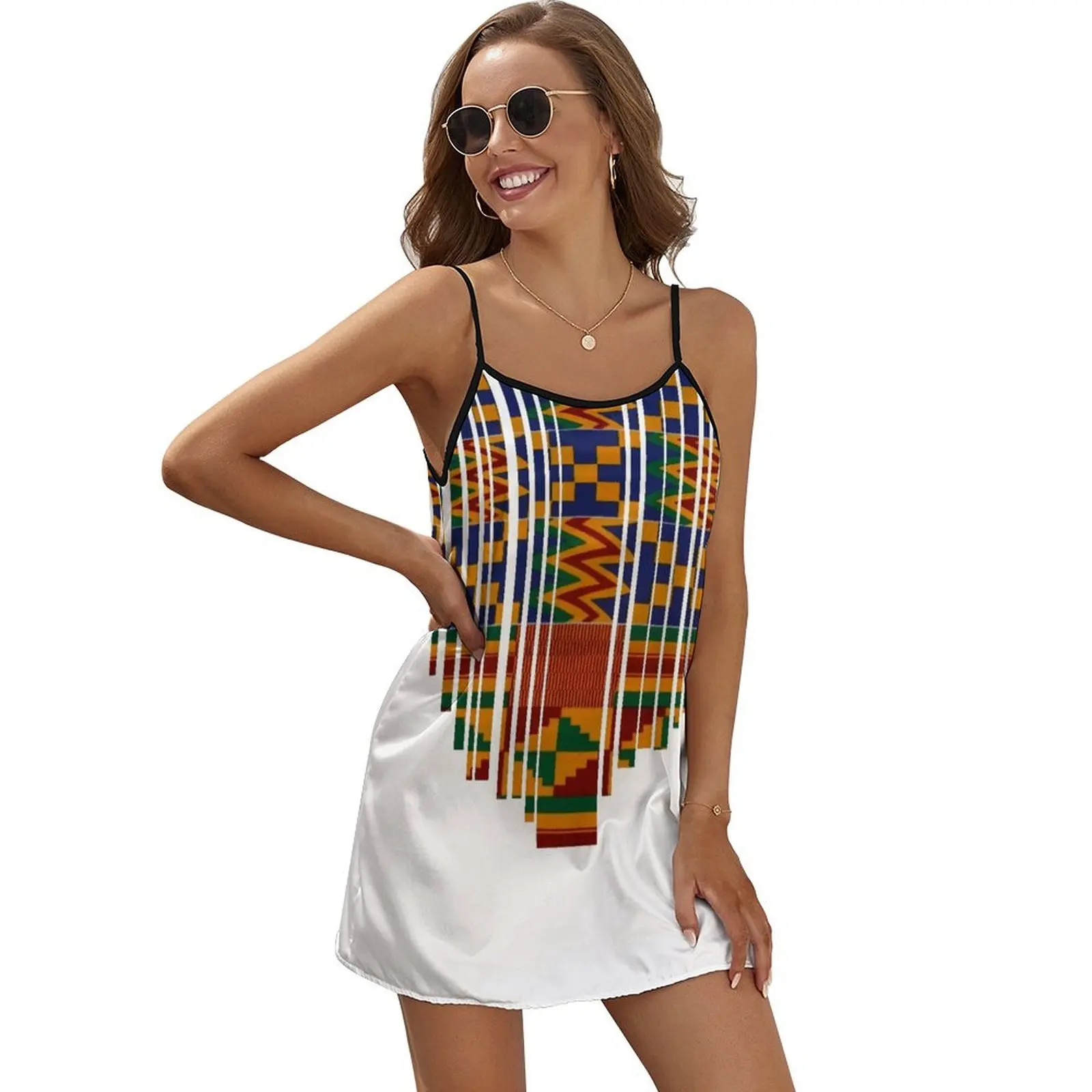 Kente design. African print/African clothing Sleeveless Dress Bridesmaid dress woman women's dresses luxury
Kente design. African print/African clothing Sleeveless Dress Bridesmaid dress woman women's dresses luxury