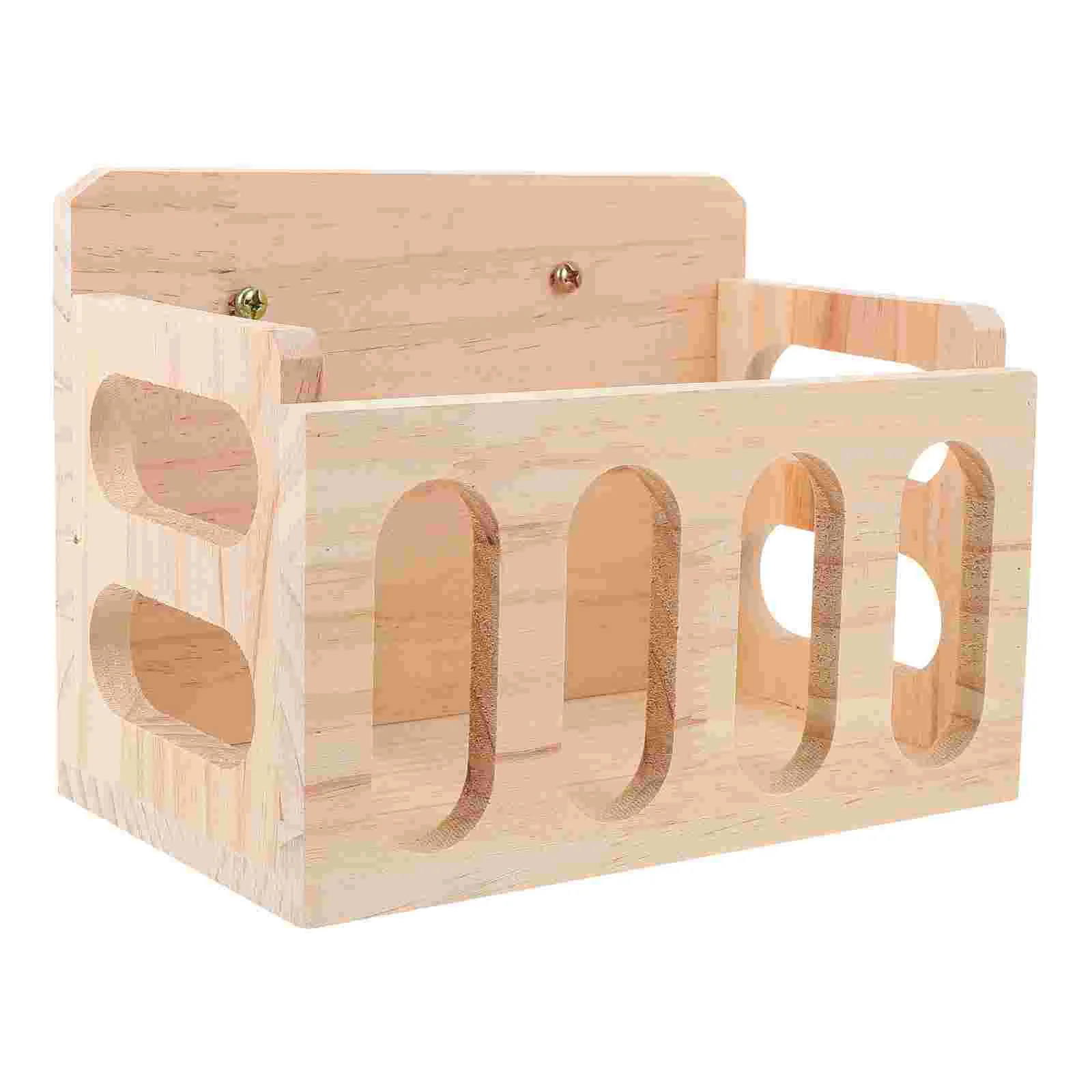 

Rabbit Grass Stand Cage Food Container Small Pet Feeder Accessories Bunny Wooden Bowl Chinchilla