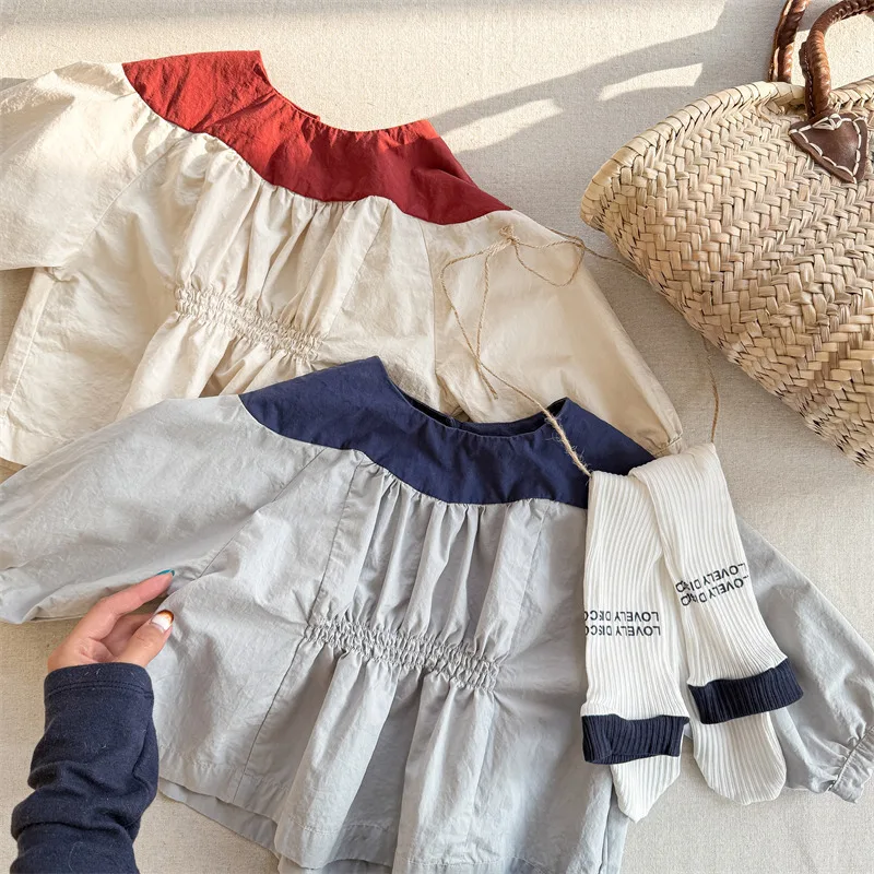 2025 Spring New Girls Puff Sleeve Shirts Children Long Sleeve T Shirts Baby Girl Cotton Blouse Infant Loose Tops Kids Clothes 34 S0462c7d9d4d64d9f9428ff49482417e6m