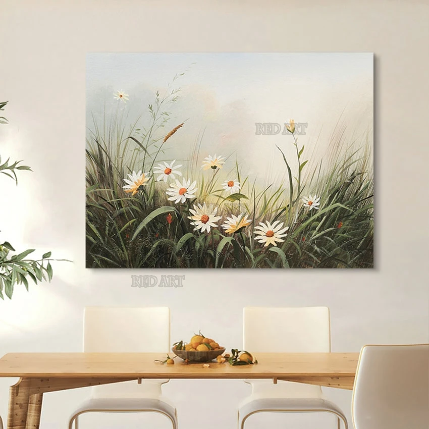 Kitchen Wall Decor Outdoor Landscape Picture Daisy Flowers Oil Painting Abstract Grass Poster Canvas Wall Art Pieces Artwork
Kitchen Wall Decor Outdoor Landscape Picture Daisy Flowers Oil Painting Abstract Grass Poster Canvas Wall Art Pieces Artwork