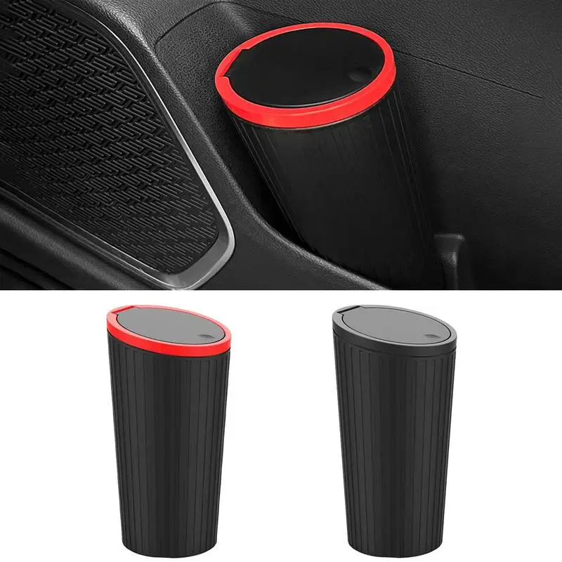 

Car Trash Can With Lid Portable Leak Proof Universal Auto Garbage Storage Box Automotive Rubbish Bin For Truck Travel Camper