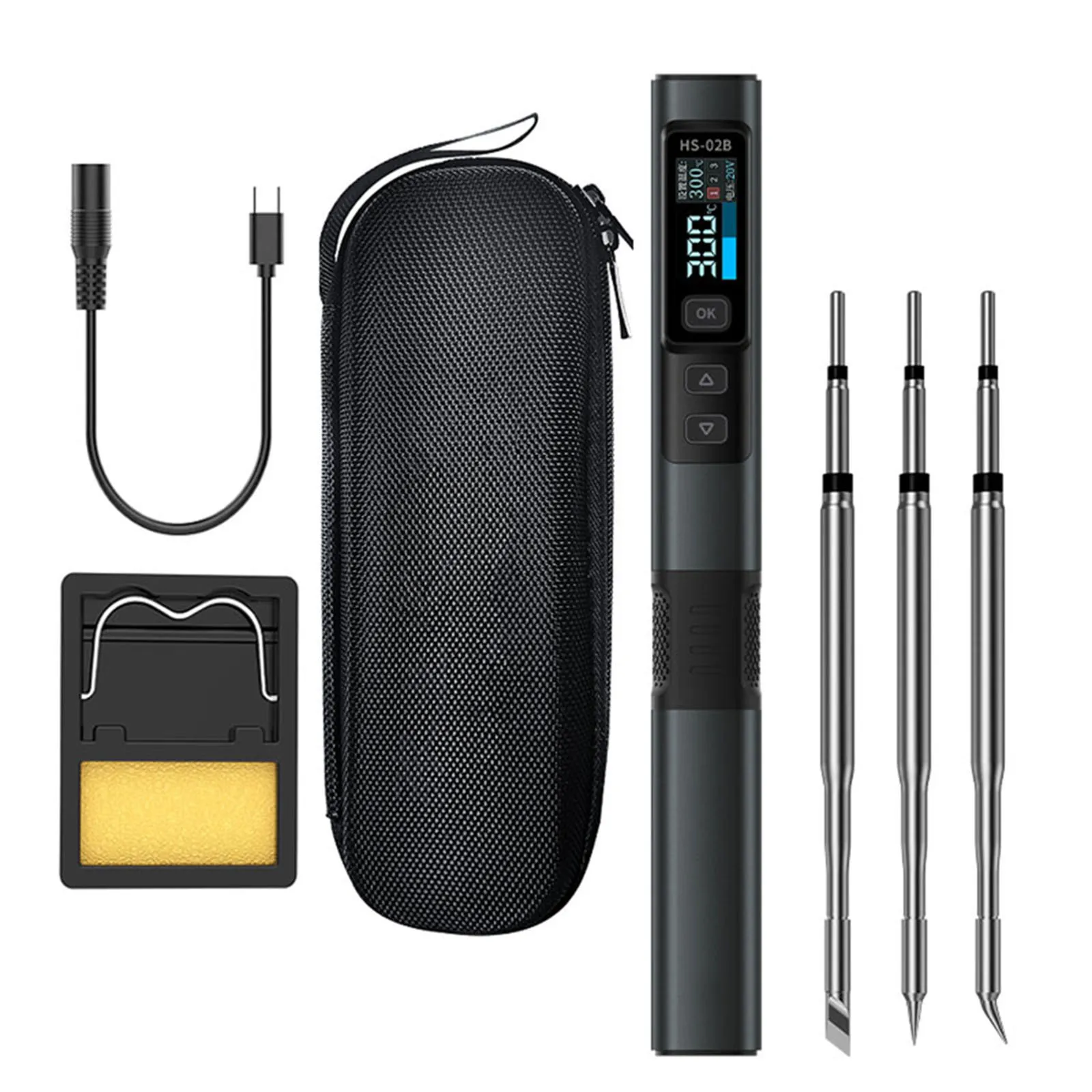 Electric Intelligent Soldering Iron 100W 0.96inch Soldering Pen Welding Tool With 3 Welding Tips For Fnir HS-02B Soldering Tool
Electric Intelligent Soldering Iron 100W 0.96inch Soldering Pen Welding Tool With 3 Welding Tips For Fnir HS-02B Soldering Tool