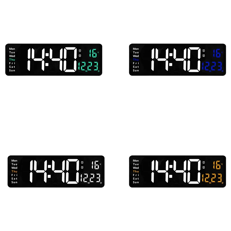 16-Inch LED Digital Display Wall Clock Temperature And Humidity Display European Wall Clock Timer Countdown Timer
16-Inch LED Digital Display Wall Clock Temperature And Humidity Display European Wall Clock Timer Countdown Timer