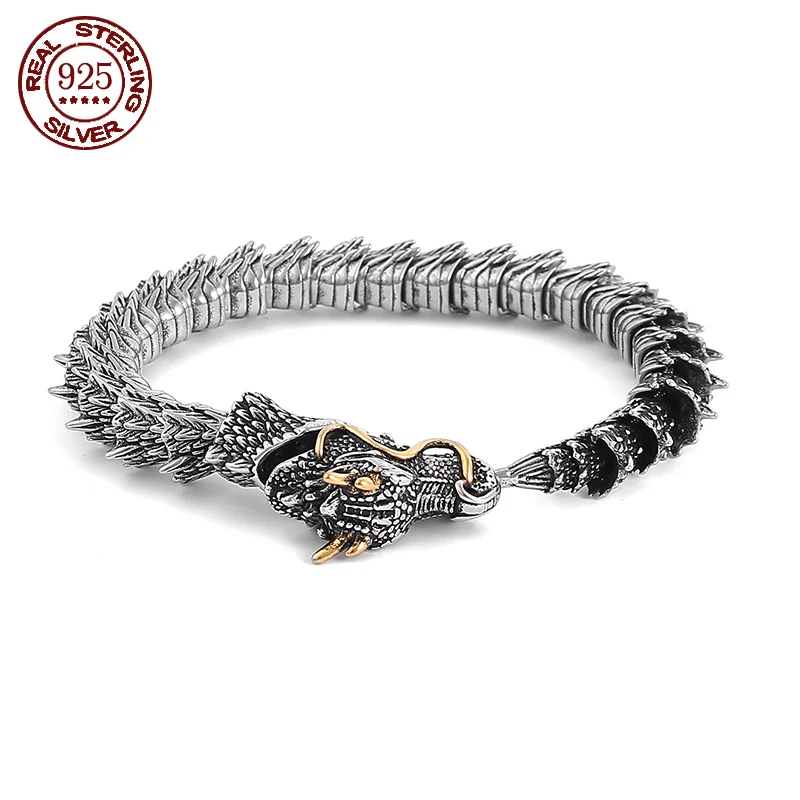 Браслет в стиле панк S 925 пробы, серебряный браслет в ретро стиле с драконом, оригинальные браслеты из чистого стерлингового серебра 2024 пробы с сертификатом
Браслет в стиле панк S 925 пробы, серебряный браслет в ретро стиле с драконом, оригинальные браслеты из чистого стерлингового серебра 2024 пробы с сертификатом