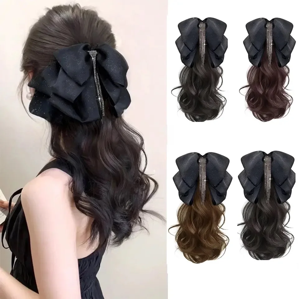 Парик для конского хвоста для женщин, удлинители с зажимом в виде когтей и низким хвостом, синтетические волосы, с естественным бантом, полузавязанные высокие волнистые волосы, Hai
Парик для конского хвоста для женщин, удлинители с зажимом в виде когтей и низким хвостом, синтетические волосы, с естественным бантом, полузавязанные высокие волнистые волосы, Hai