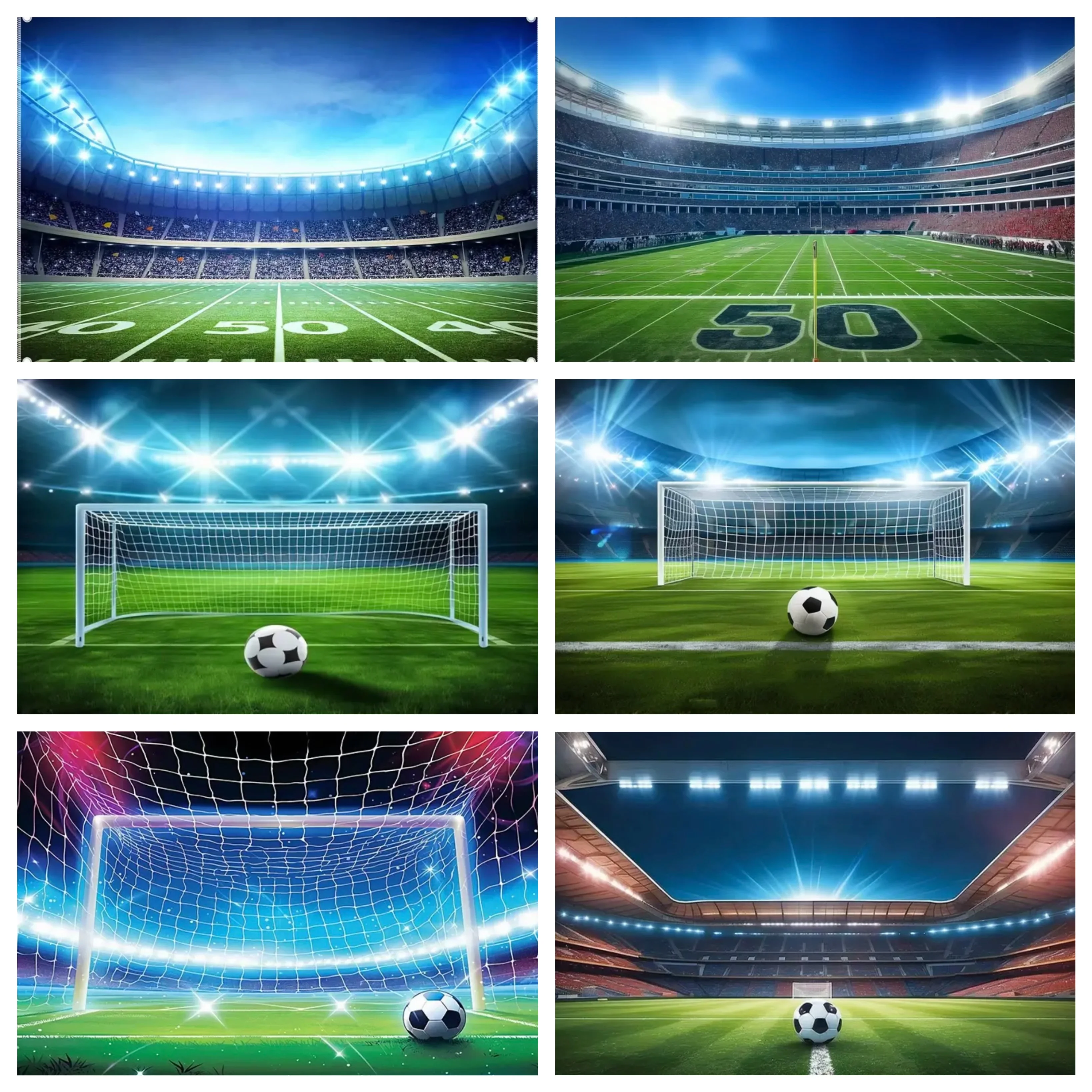 Soccer Field Football Game Backdrops Real Madrid Stadium Champion Party Grassland Stadium Poster Baby Portrait Photo Backgrounds
Soccer Field Football Game Backdrops Real Madrid Stadium Champion Party Grassland Stadium Poster Baby Portrait Photo Backgrounds
