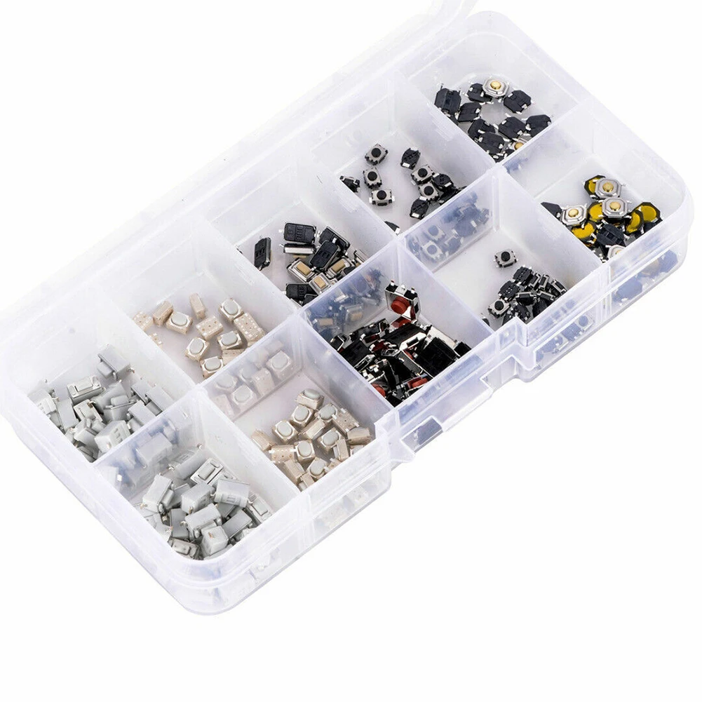 250 Pcs 10 Models Tactile Push Button Switch Micro Switch Car Remote Control L80 For Televisions Audio Equipment VCRs Cameras
250 Pcs 10 Models Tactile Push Button Switch Micro Switch Car Remote Control L80 For Televisions Audio Equipment VCRs Cameras