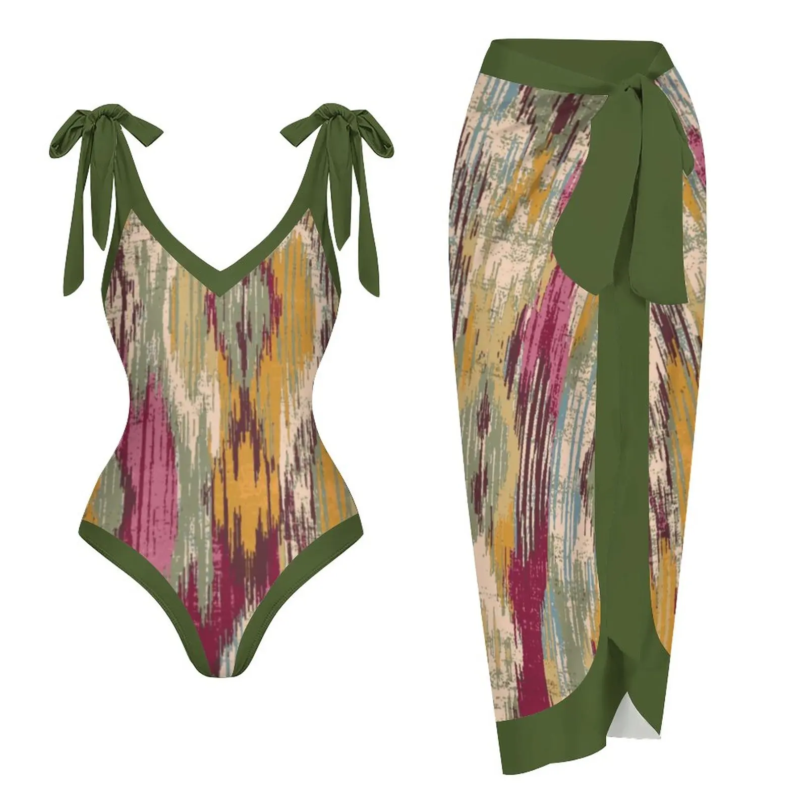 Green Tie-Dye Print V-Neck Swimsuit One-Piece 2023 Swimsuit Bow Strap Fashion Swimsuit Strap-Up Cover-Up Skirt Women'S Summer
Green Tie-Dye Print V-Neck Swimsuit One-Piece 2023 Swimsuit Bow Strap Fashion Swimsuit Strap-Up Cover-Up Skirt Women'S Summer