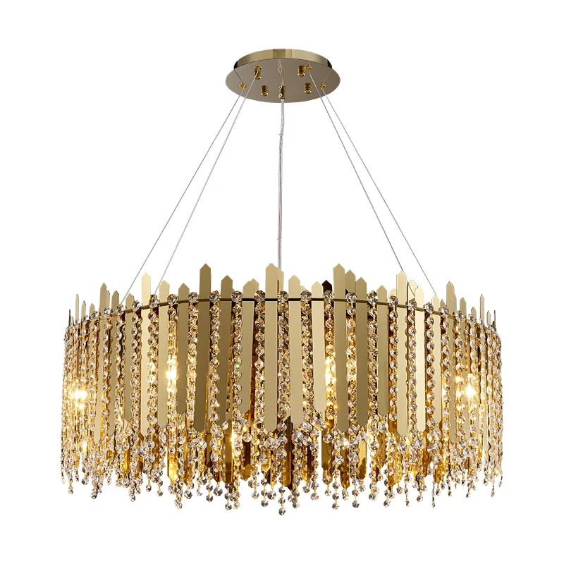 Modern Chandelier Stainless Steel Gold-plated Crystal Pendnant Light Indoor Kitchen Island Light For Living Room Dining Bedroom
Modern Chandelier Stainless Steel Gold-plated Crystal Pendnant Light Indoor Kitchen Island Light For Living Room Dining Bedroom