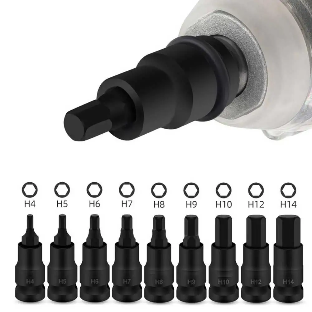 1/2inch Impact Wrench Hex Socket Head Adapter Spanner Chrome Vanadium Steel For AC Electric Wrench Tool H4-H14
1/2inch Impact Wrench Hex Socket Head Adapter Spanner Chrome Vanadium Steel For AC Electric Wrench Tool H4-H14