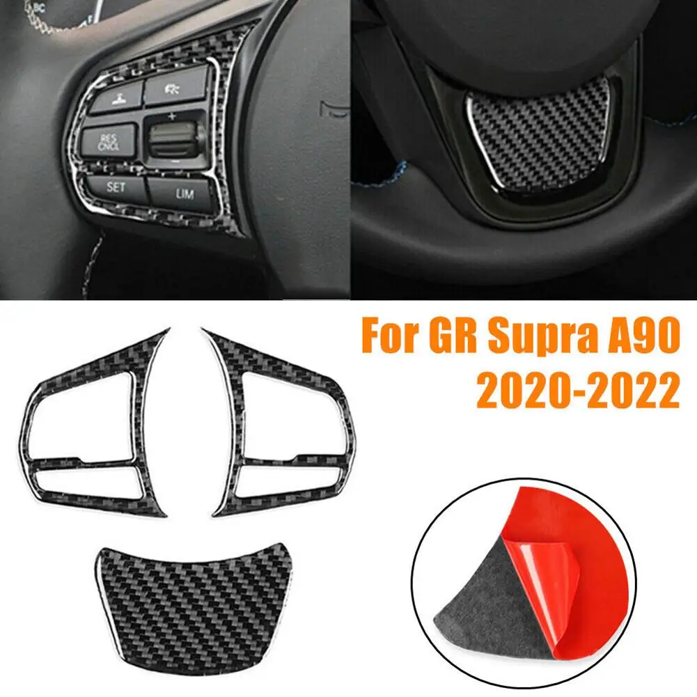 3Pcs Car Steering Wheel Sticker Carbon Fiber Cover Interior For GR -Supra A90 20-22 Interior Mouldings Accessories
3Pcs Car Steering Wheel Sticker Carbon Fiber Cover Interior For GR -Supra A90 20-22 Interior Mouldings Accessories