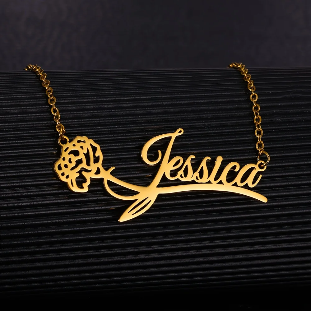 Personalized BirthFlower Necklaces With Name Women Fashion Jewelry Stainless Steel Floral Necklace Nameplate Accessories
Personalized BirthFlower Necklaces With Name Women Fashion Jewelry Stainless Steel Floral Necklace Nameplate Accessories