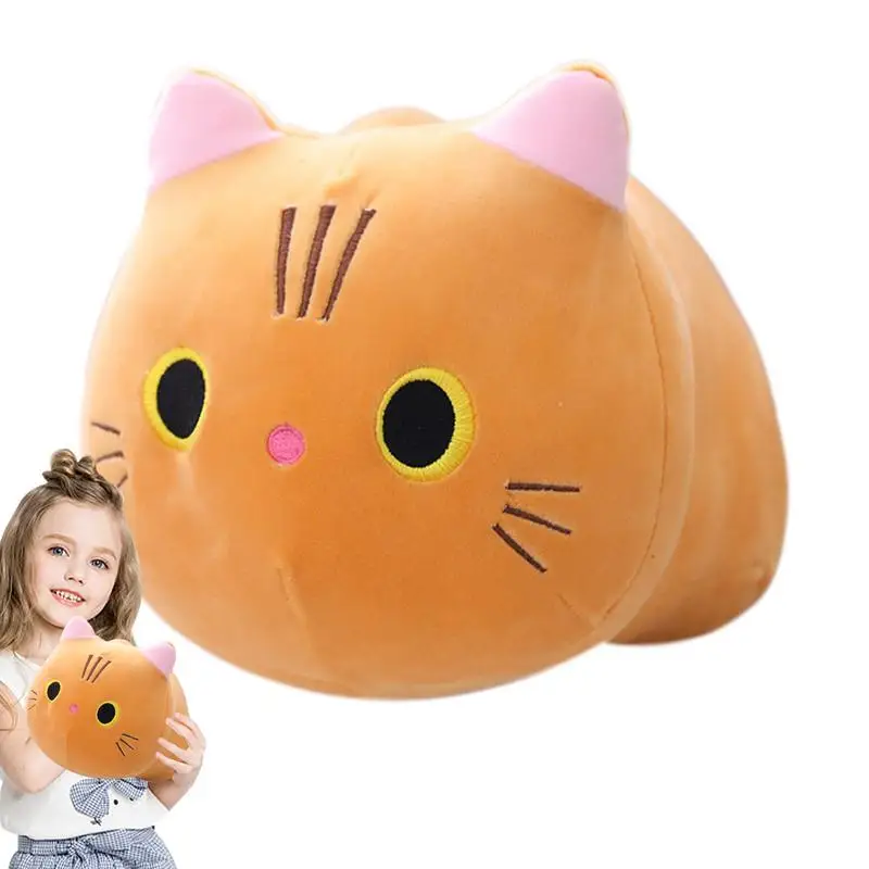 

Cute Cat Plush Cute Cartoon Kitten Throw Sleeping Pillow Fluffy Cartoon Cat Plushies Doll Multifunctional Creative Stuffed