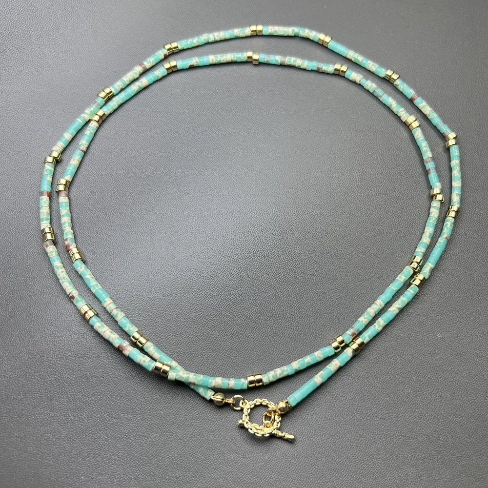 Natural Imperial Stone Beaded Long Necklace For Women Fashion DIY Beads Multilayer Choker Neck Statement Healing Female Jewelry
Natural Imperial Stone Beaded Long Necklace For Women Fashion DIY Beads Multilayer Choker Neck Statement Healing Female Jewelry