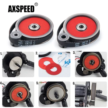 AXSPEED 모터 기어 벨트 드라이브 변속기 기어 시스템 키트, Axial SCX10 1/10 RC 크롤러 자동차 교체 부품, 3.17mm, 5.0mm
